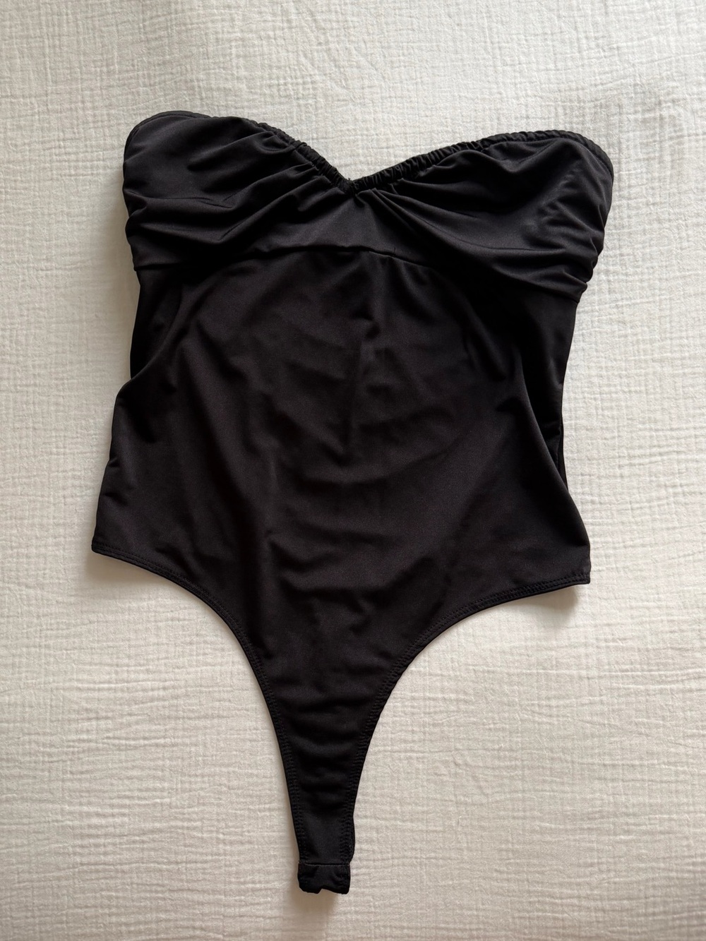 Kids Black Strapless One-Piece Bodysuit